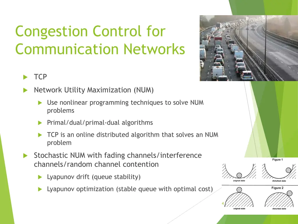 congestion control for communication networks