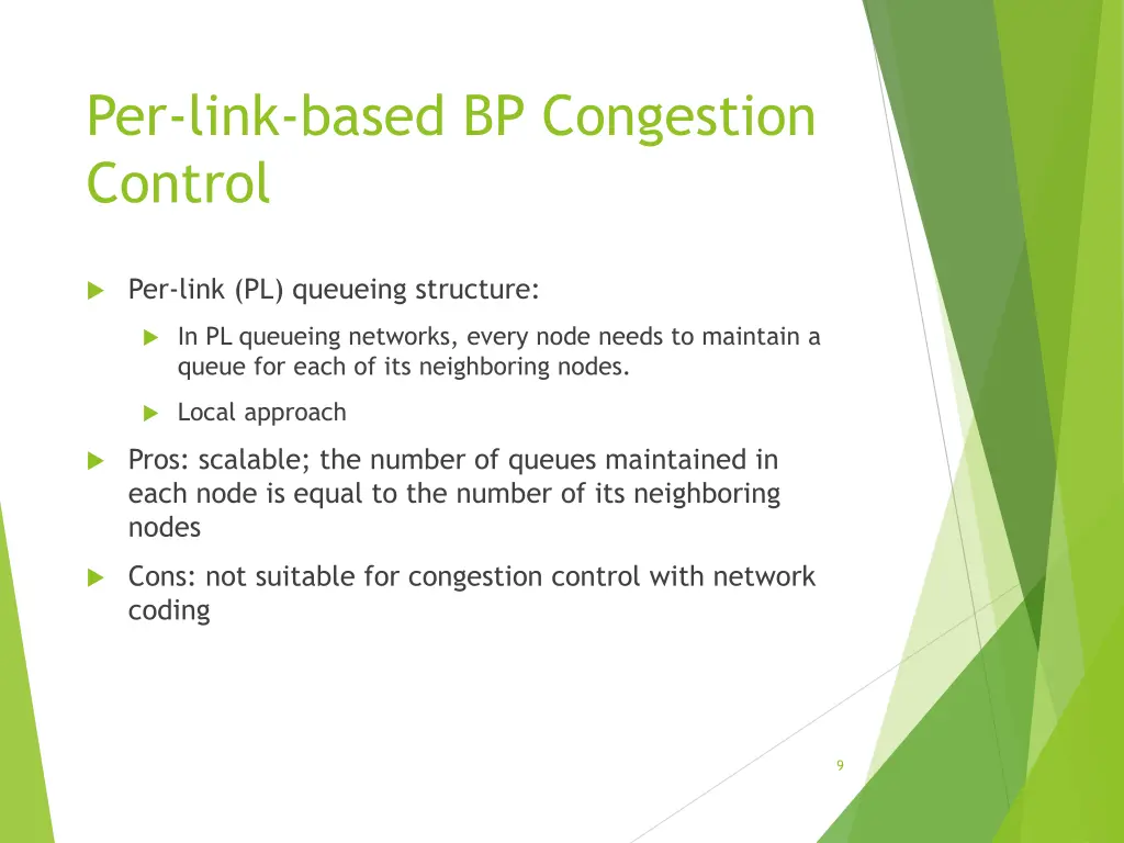 per link based bp congestion control