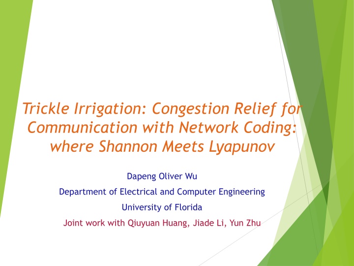 trickle irrigation congestion relief