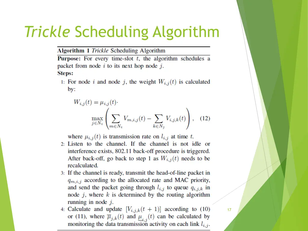 trickle scheduling algorithm
