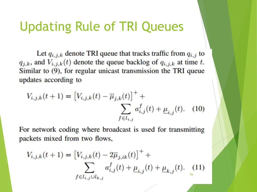 updating rule of tri queues