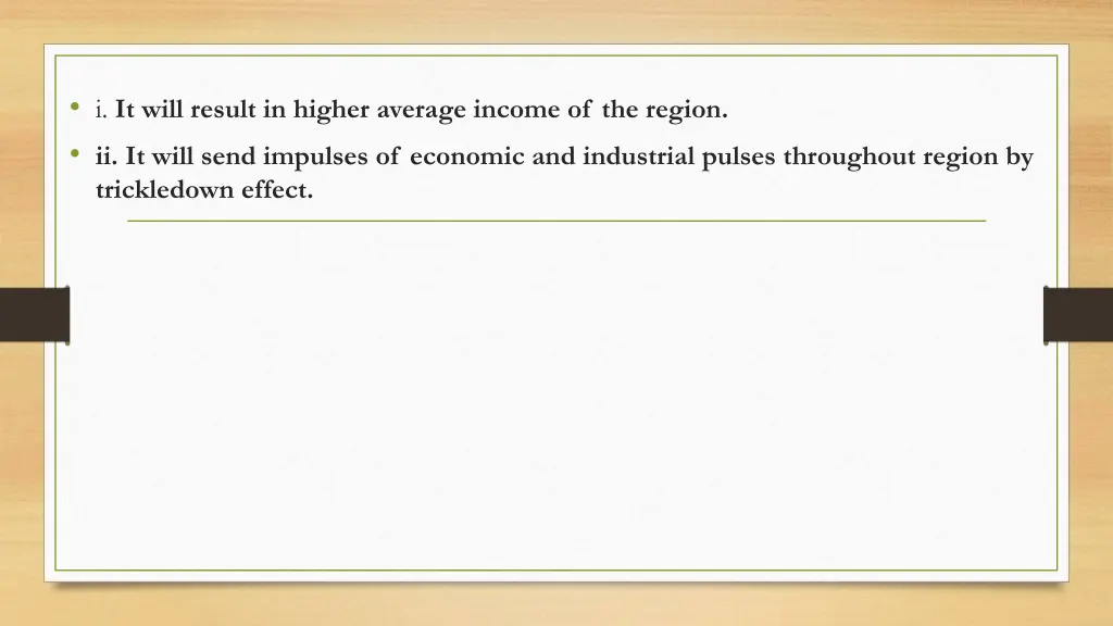 i it will result in higher average income
