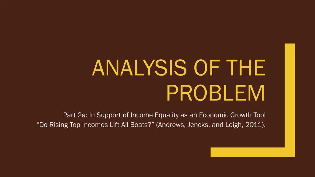 analysis of the problem 1