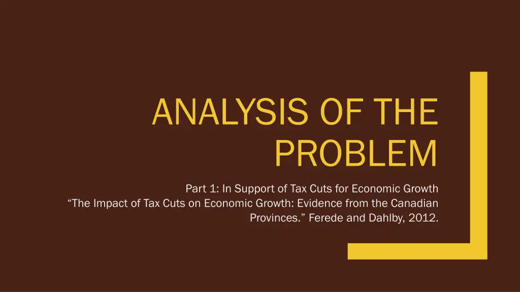 analysis of the problem