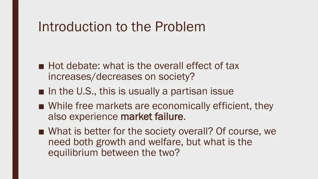 introduction to the problem