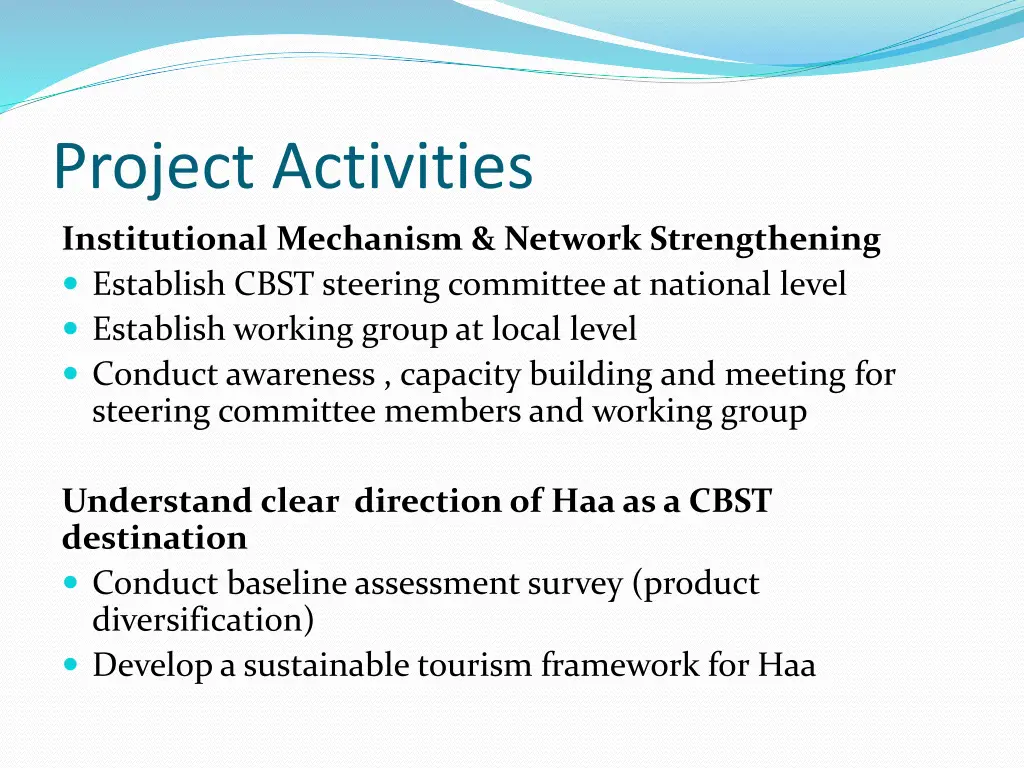 project activities