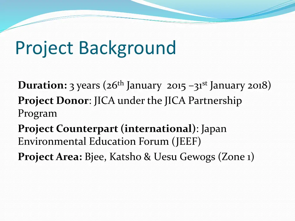 project background