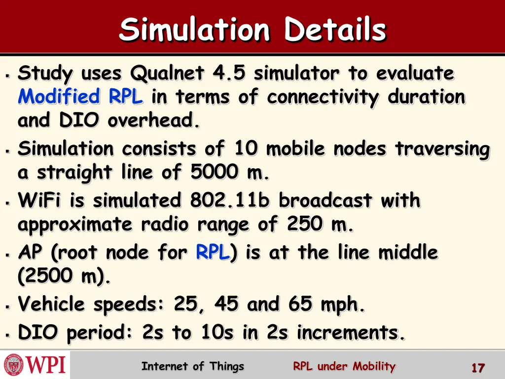 simulation details
