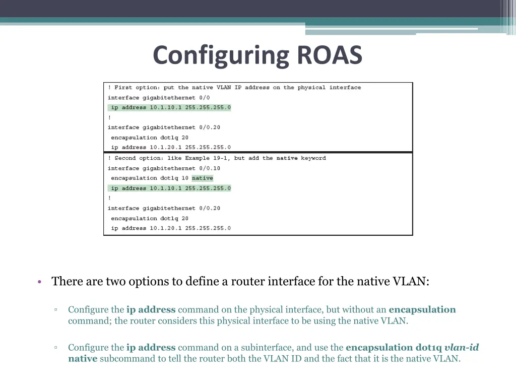 configuring roas 2