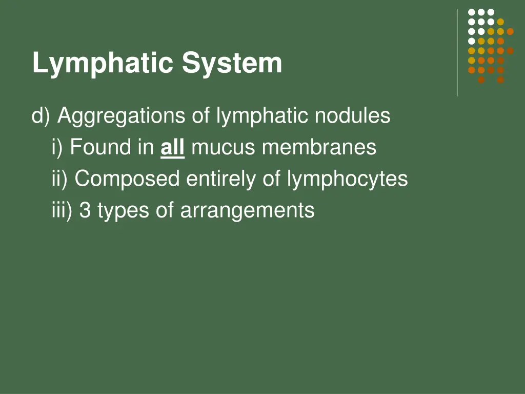 lymphatic system 21