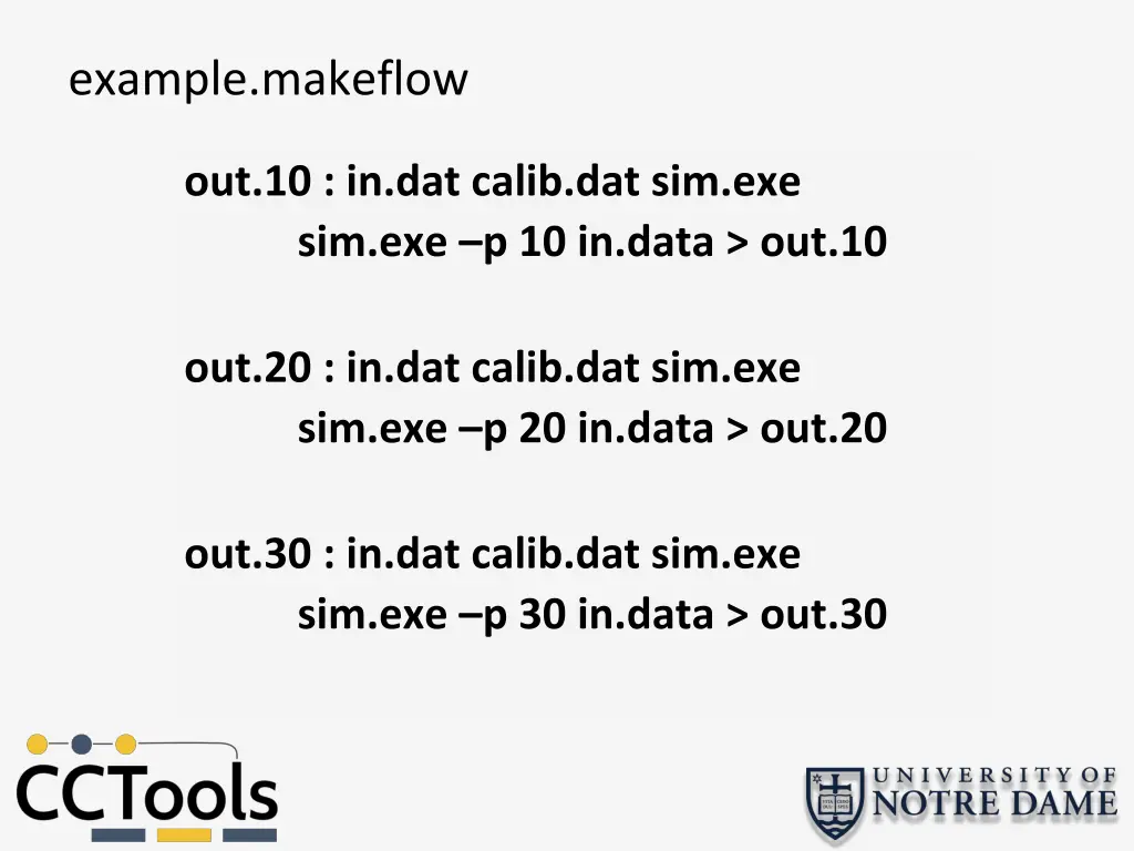 example makeflow