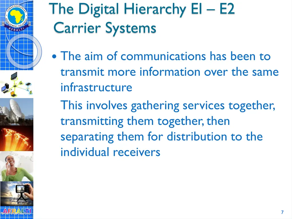 the digital hierarchy ei e2 carrier systems