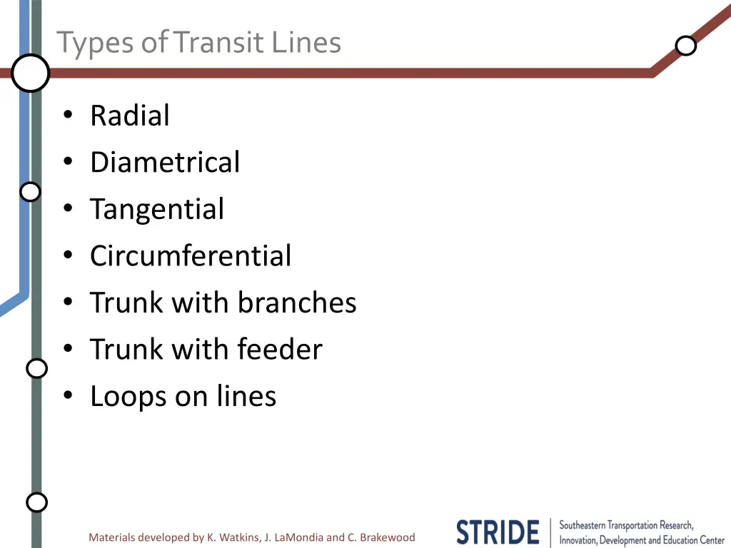 types of transit lines 1