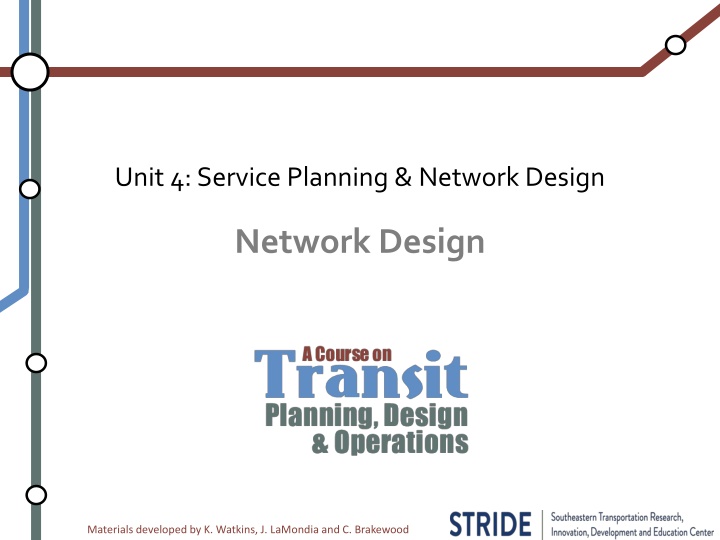 unit 4 service planning network design