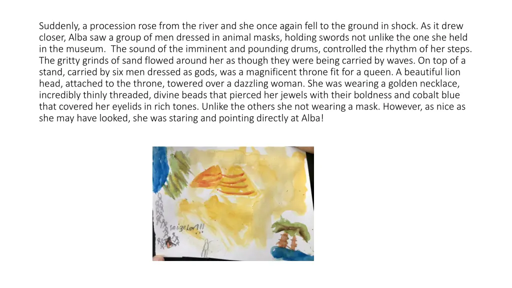 suddenly a procession rose from the river