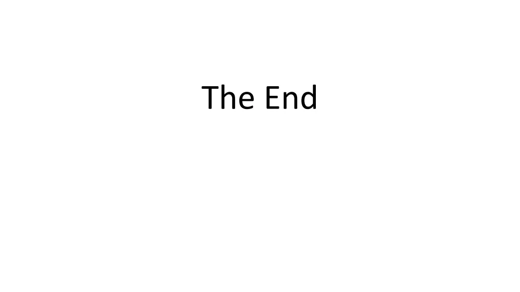 the end