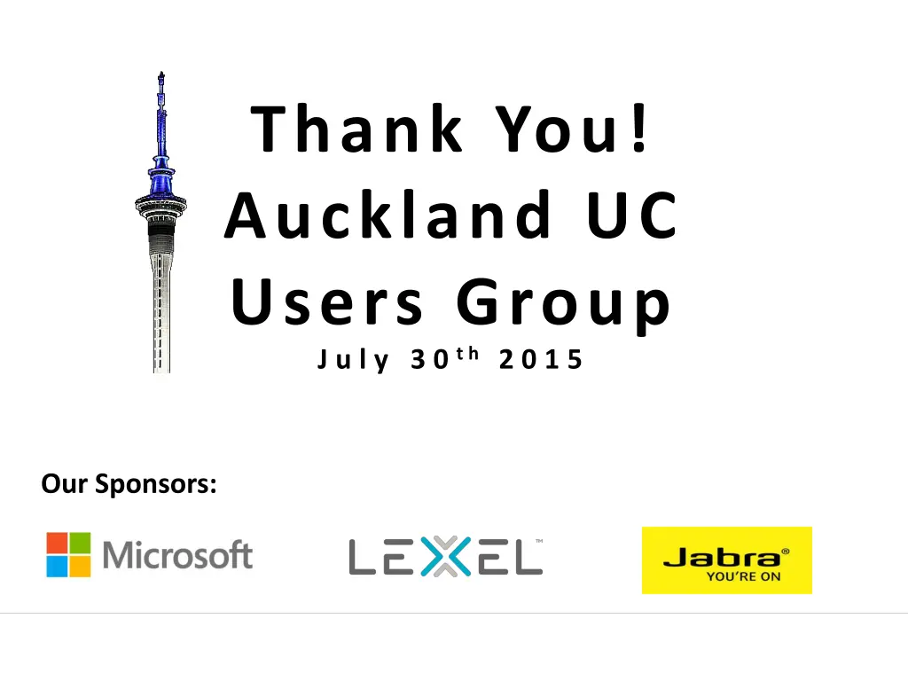 thank you auckland uc users group