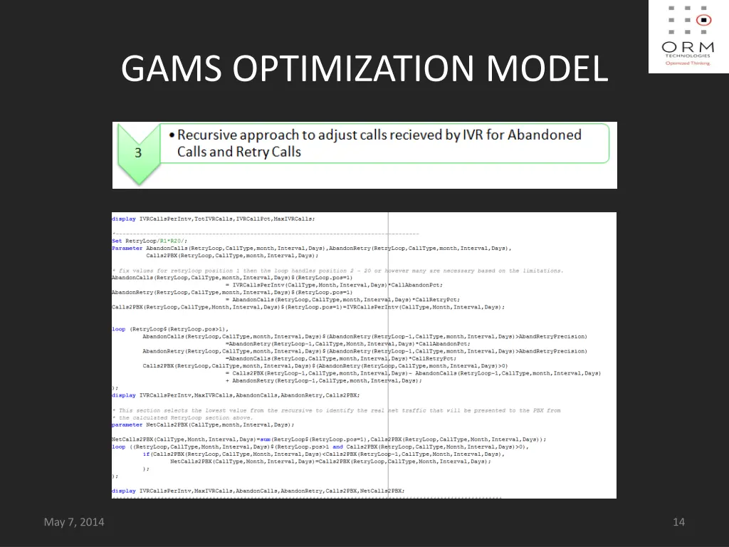 gams optimization model 2