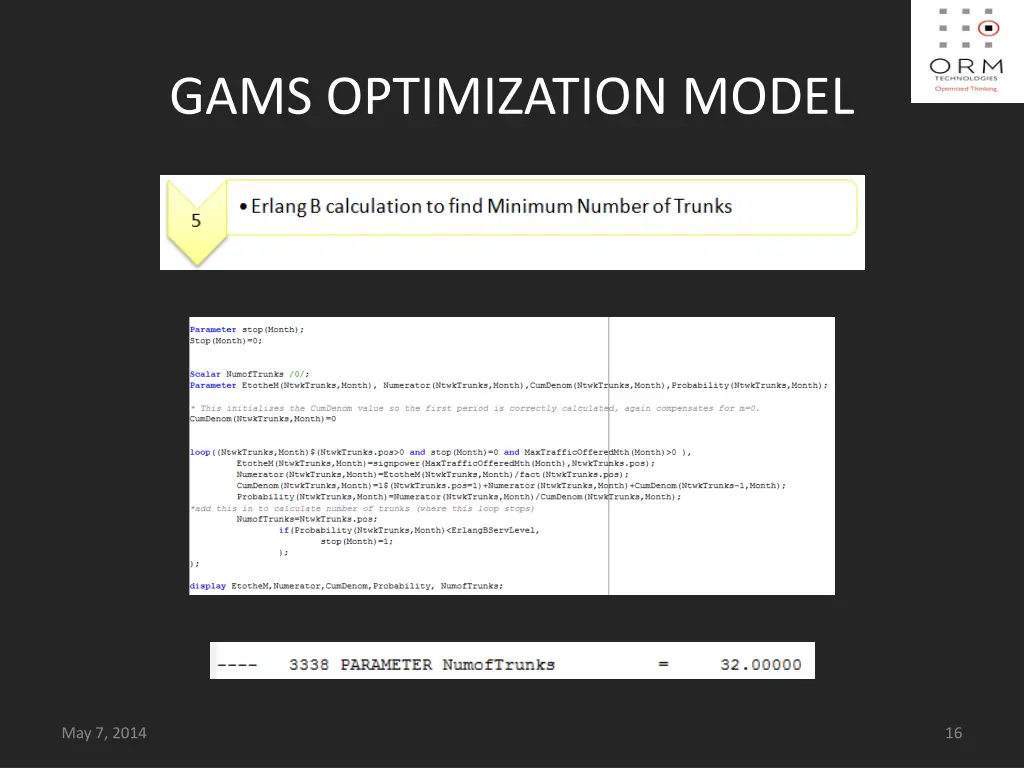 gams optimization model 4