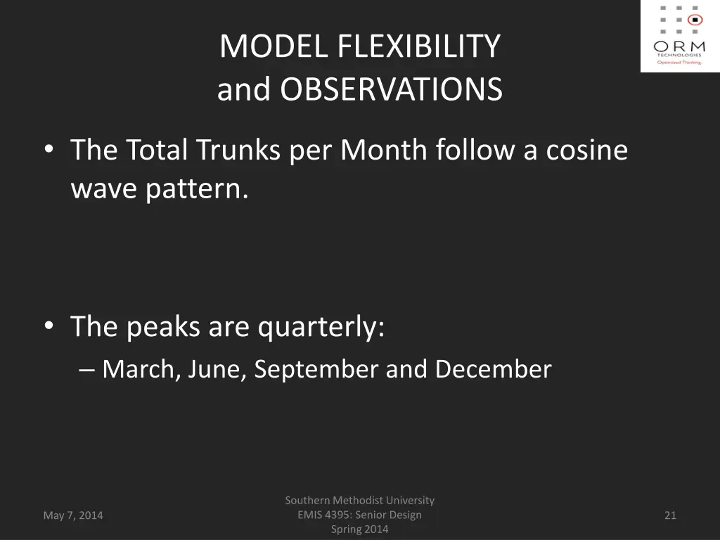 model flexibility and observations