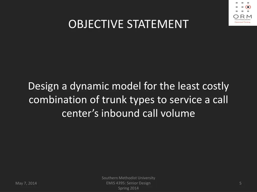 objective statement