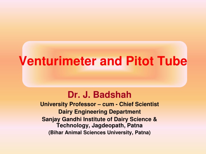venturimeter and pitot tube