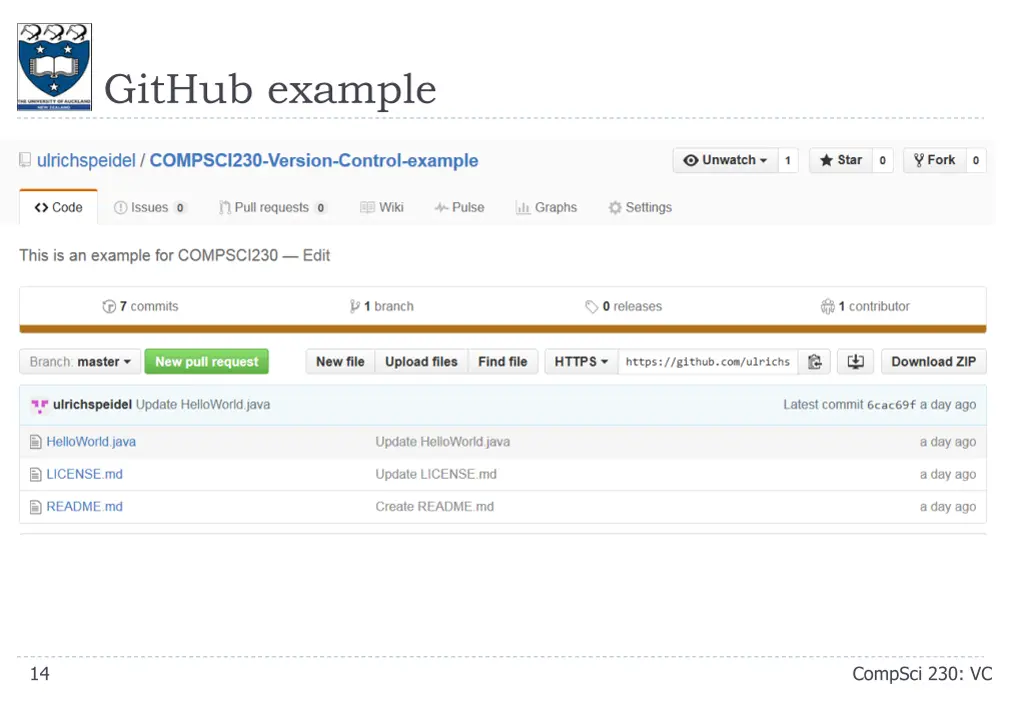 github example