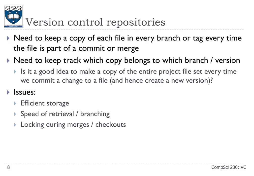 version control repositories