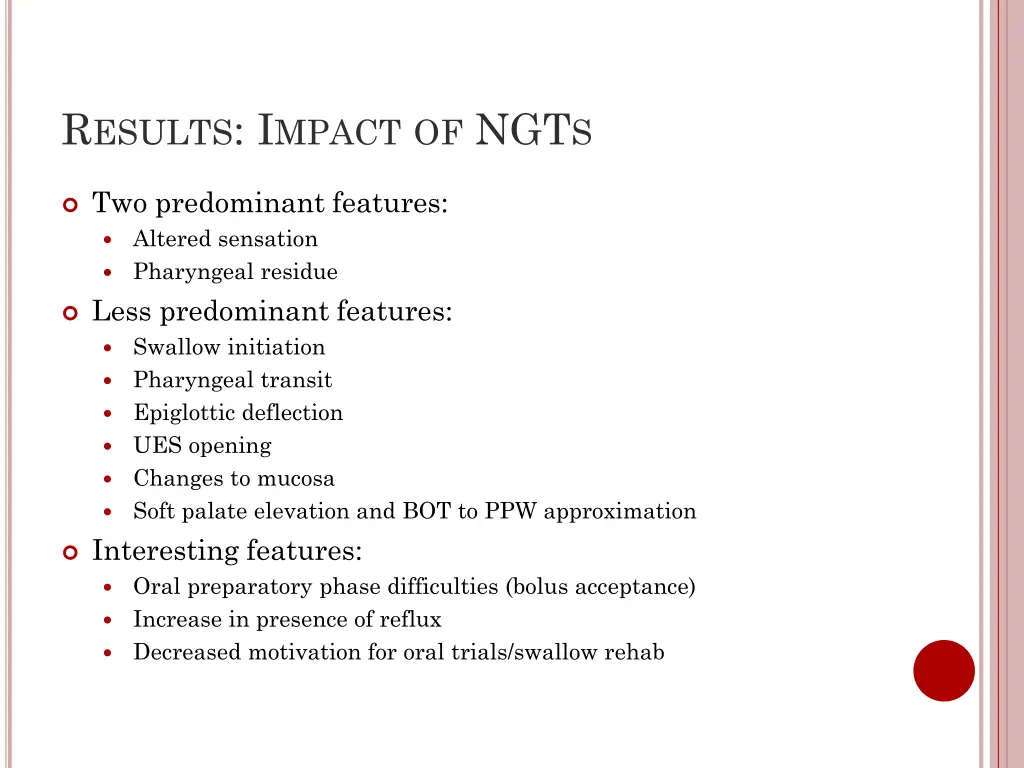 r esults i mpact of ngt s