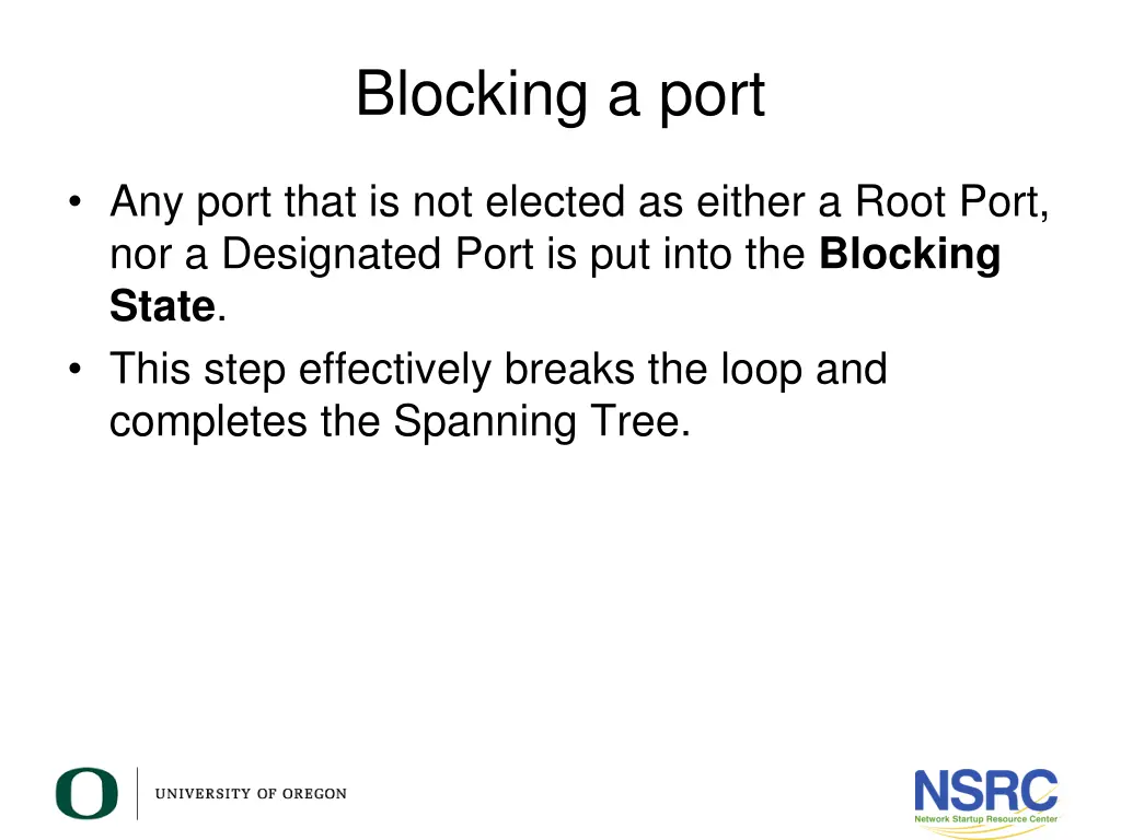blocking a port