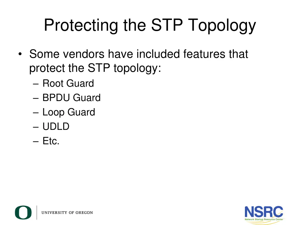 protecting the stp topology