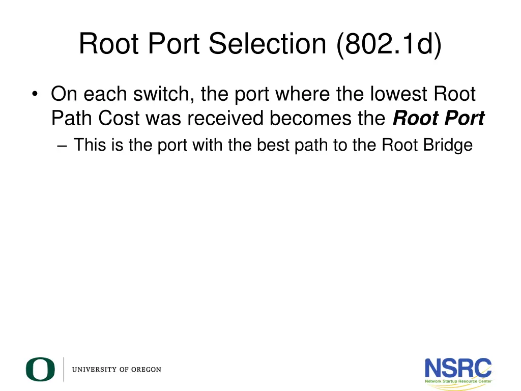 root port selection 802 1d 4