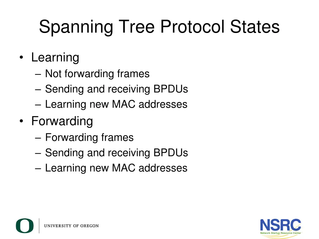 spanning tree protocol states 1