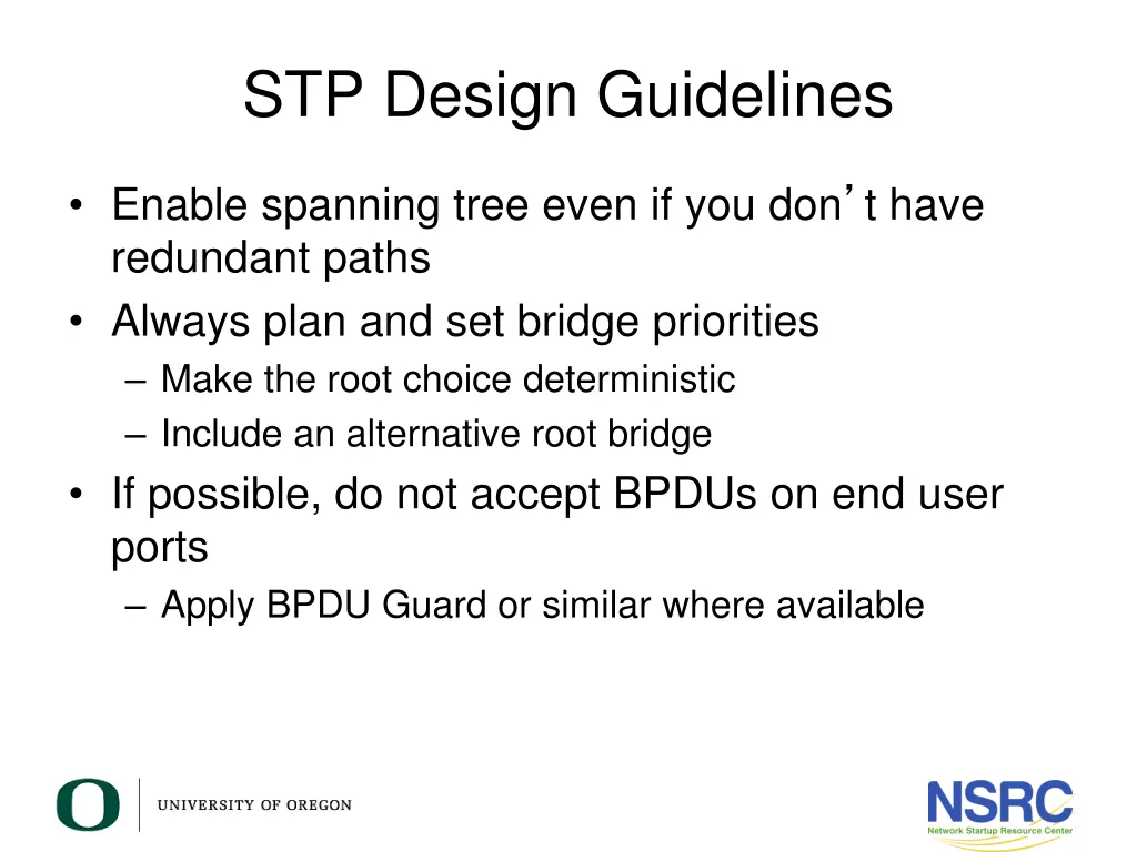 stp design guidelines