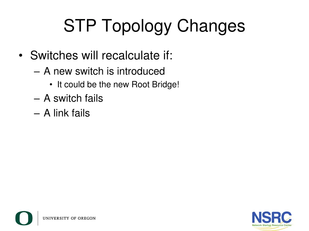 stp topology changes