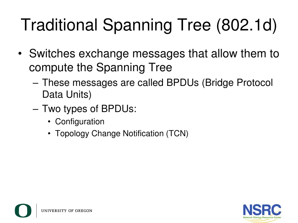 traditional spanning tree 802 1d