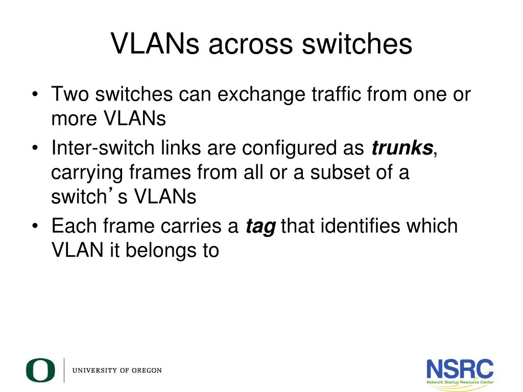 vlans across switches