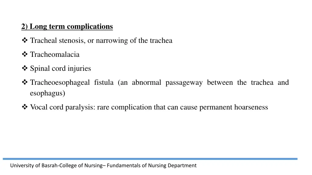 2 long term complications