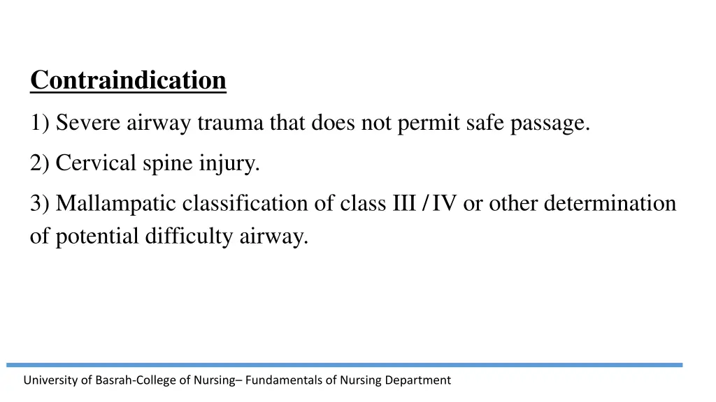 contraindication