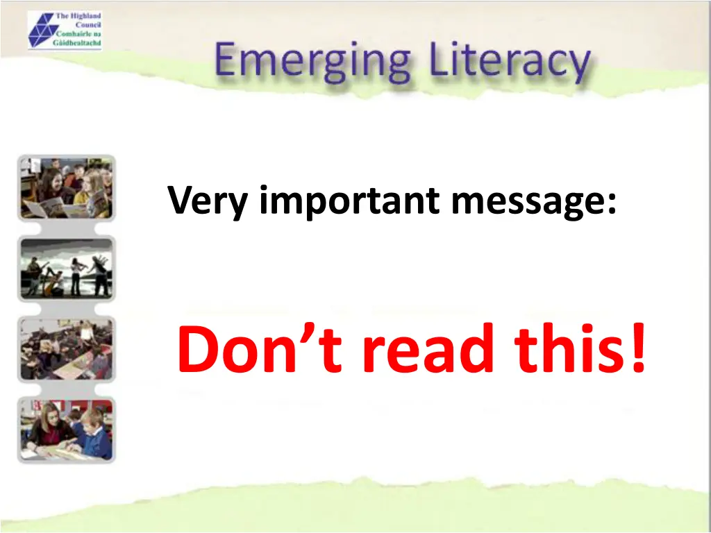 very important message