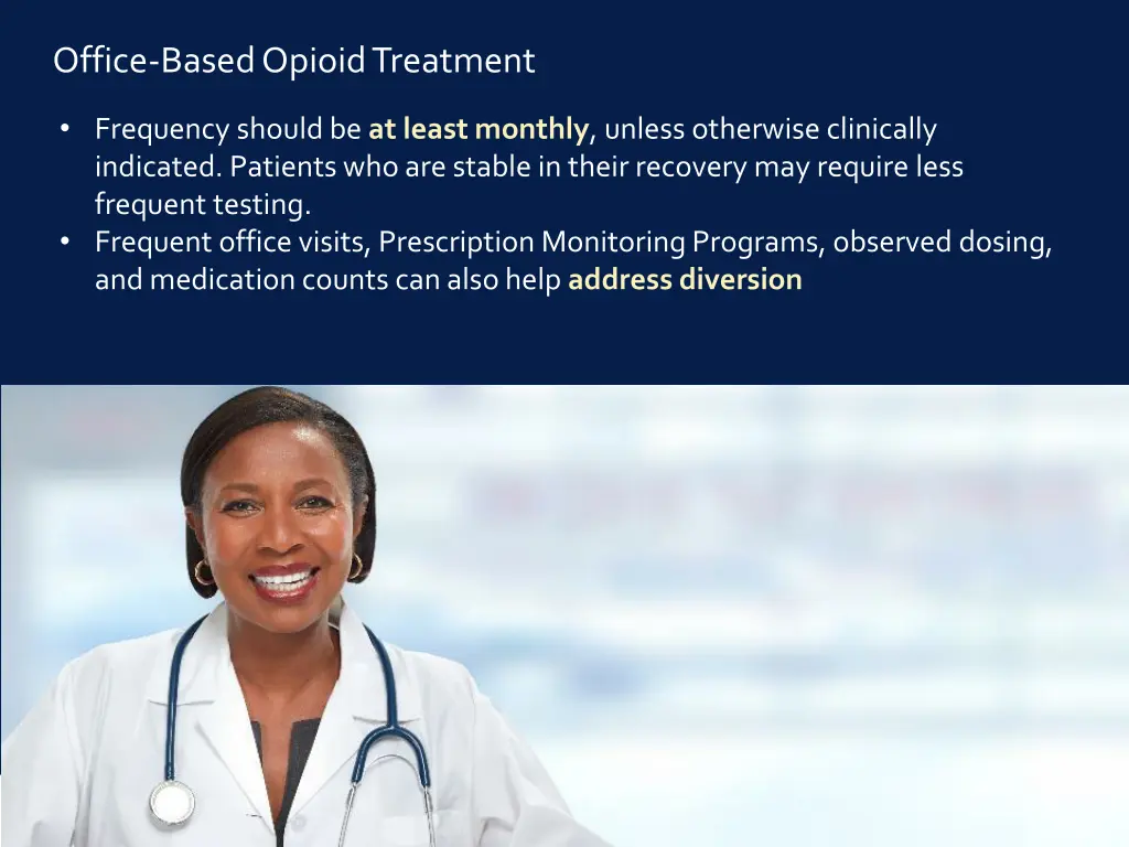 office based opioid treatment