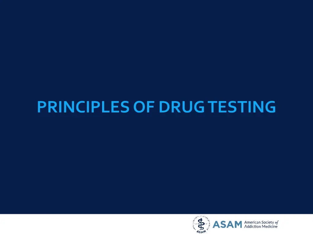principles of drug testing