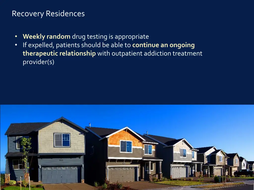 recovery residences