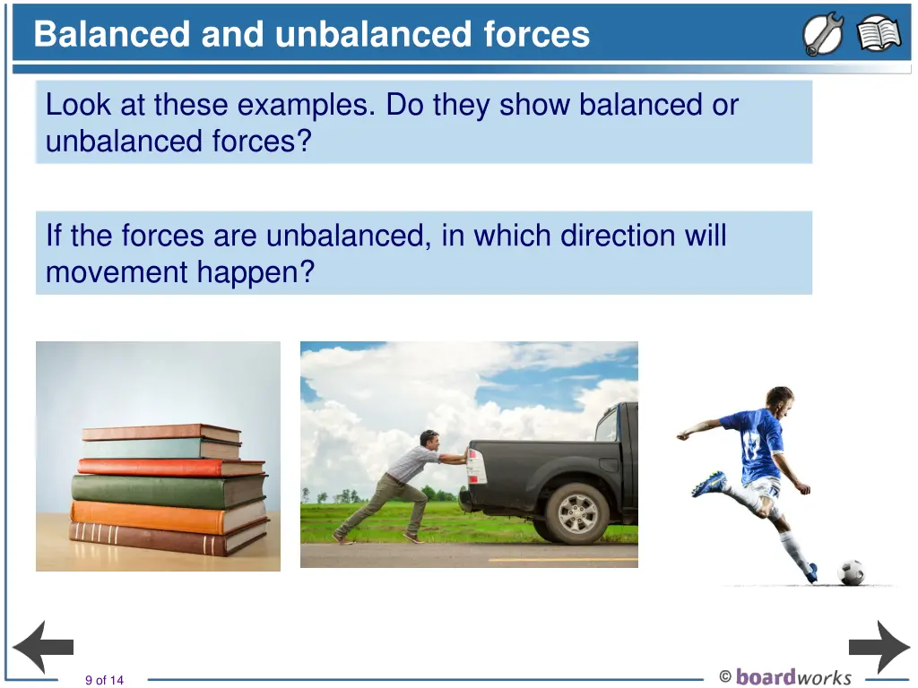 balanced and unbalanced forces