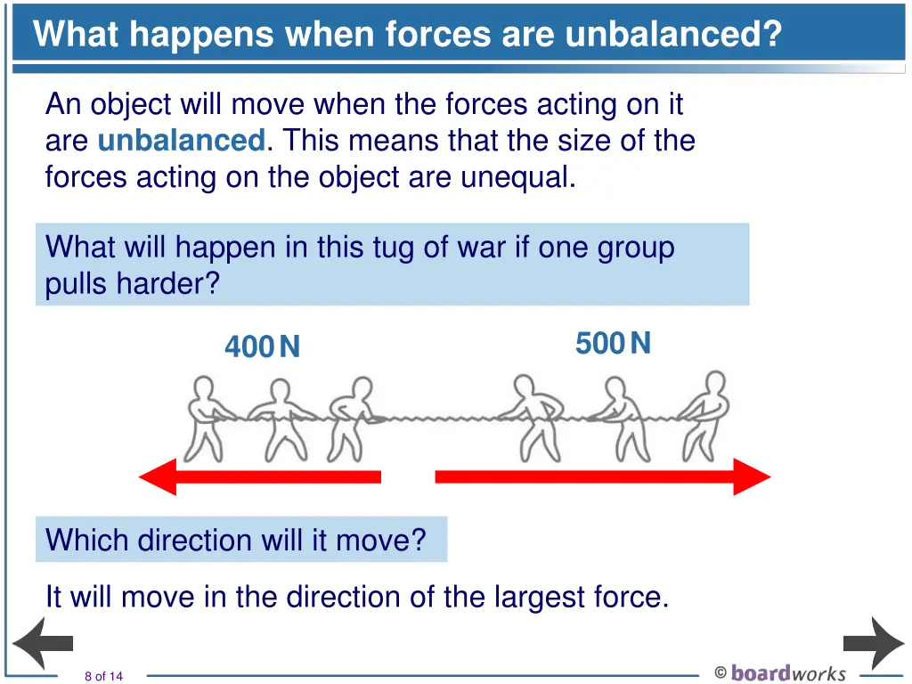 what happens when forces are unbalanced