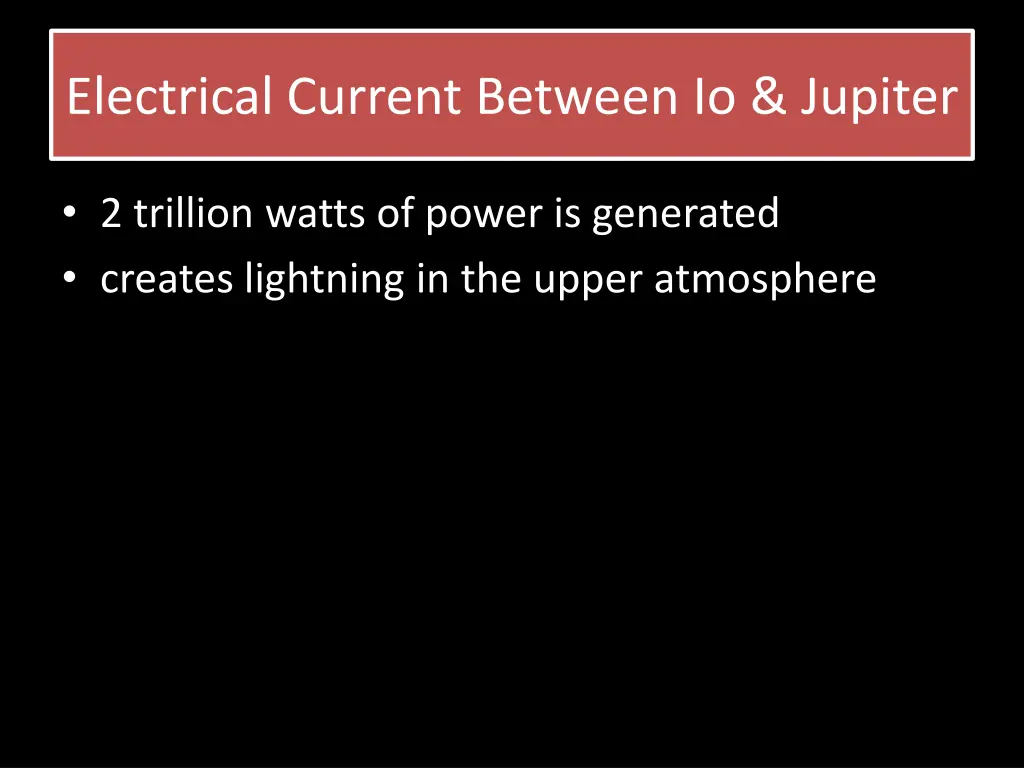 electrical current between io jupiter