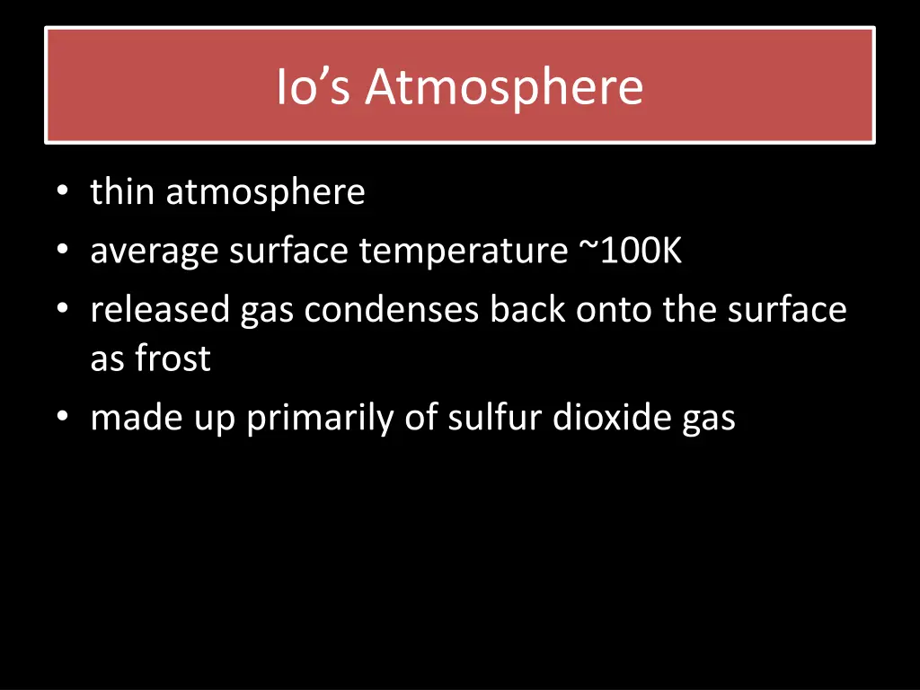 io s atmosphere