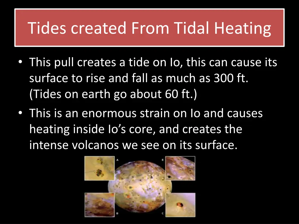 tides created from tidal heating