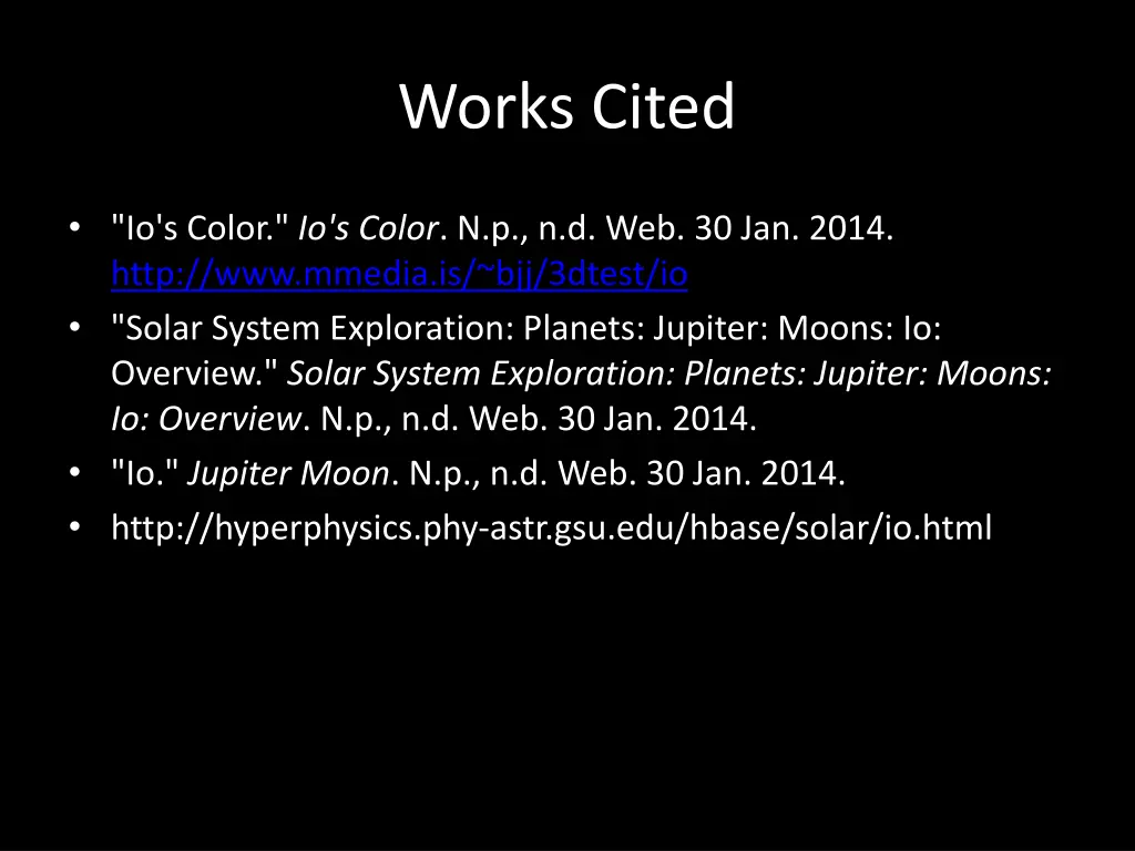 works cited