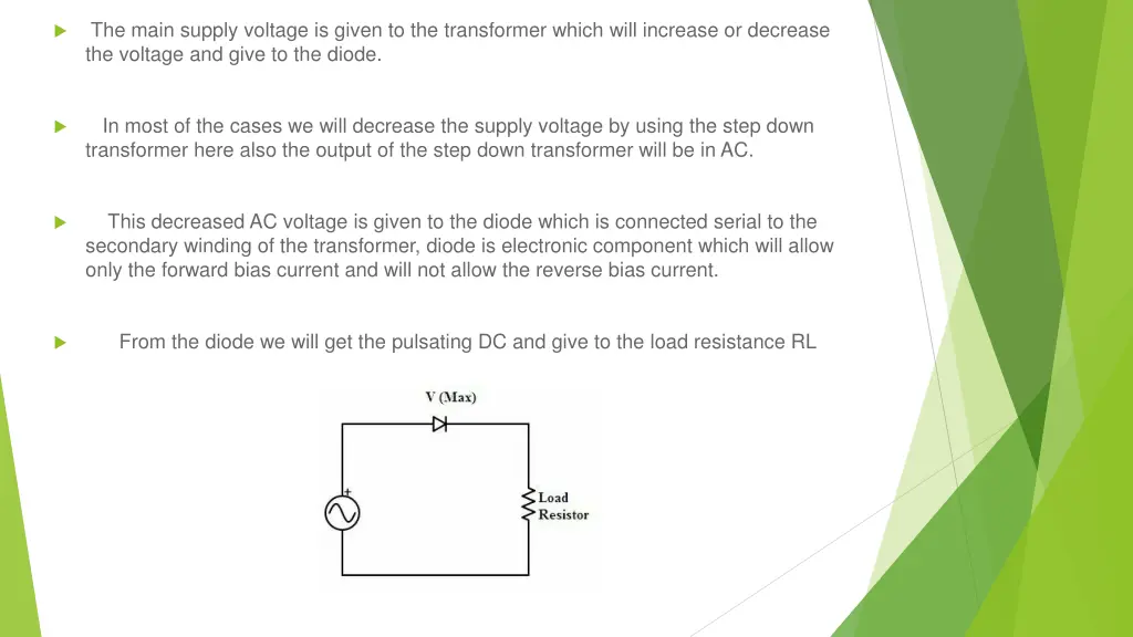 the main supply voltage is given